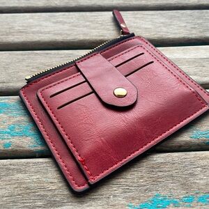 Maroon Wallet - With Zippered Section- Wallet- NEW “I AM LOVED”